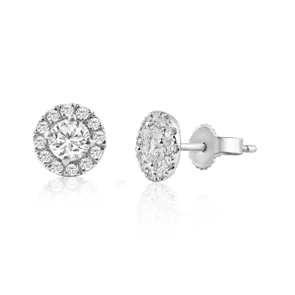 .79ct Diamond Stud Earrings in 14K White Gold