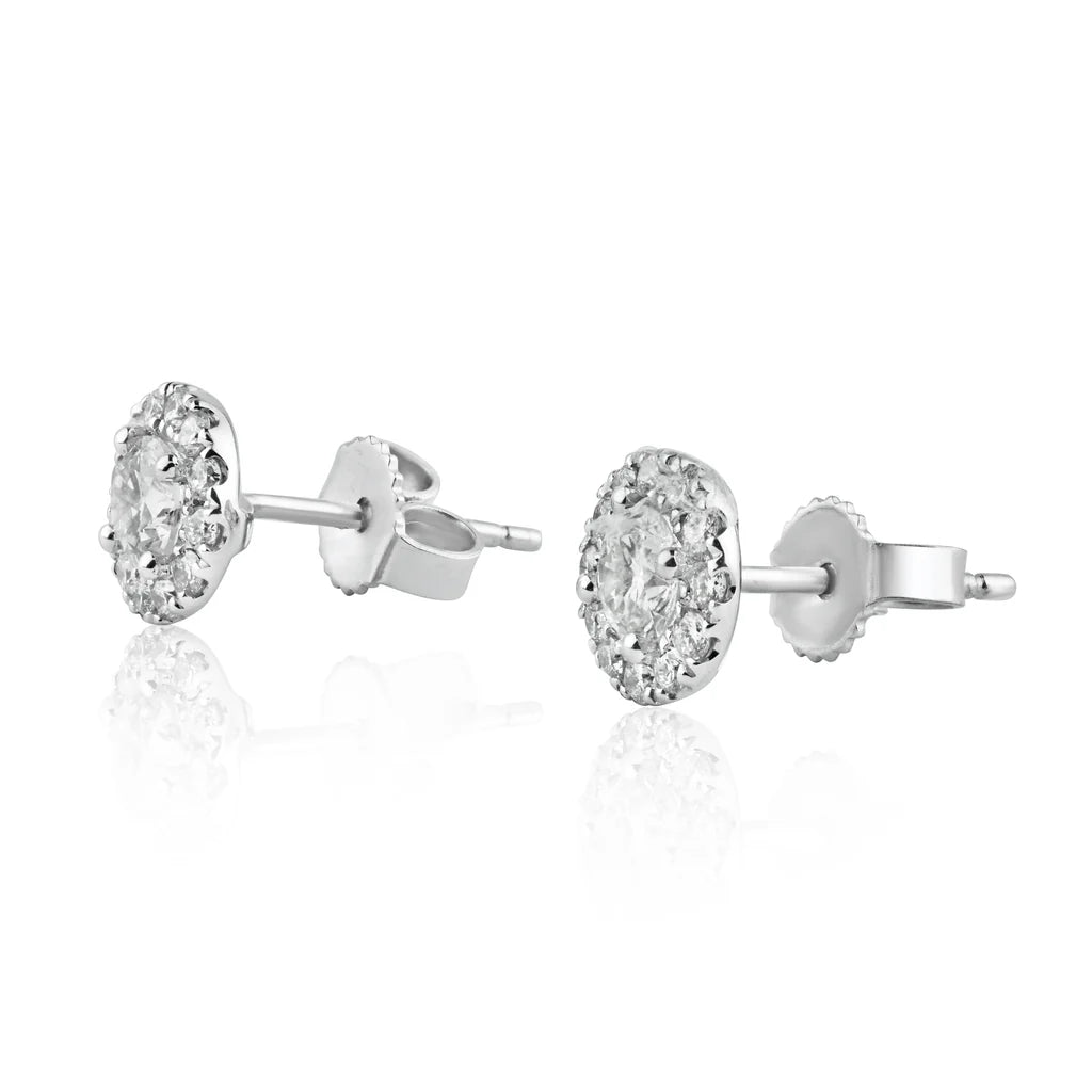 .79ct Diamond Stud Earrings in 14K White Gold