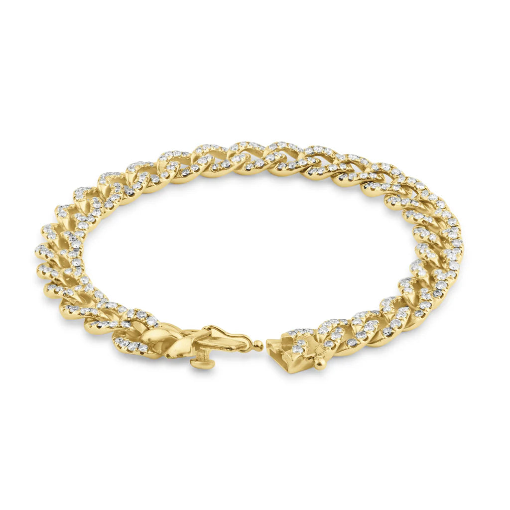 3.38ct Diamond Bracelet in 14K Yellow Gold