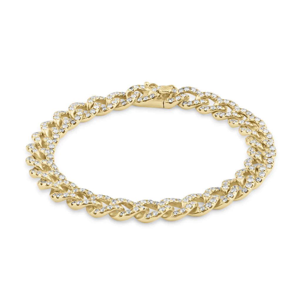 3.38ct Diamond Bracelet in 14K Yellow Gold