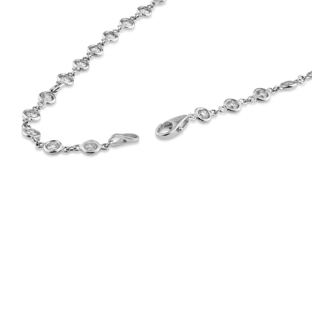 5.43ct Diamond Necklace in 14K White Gold