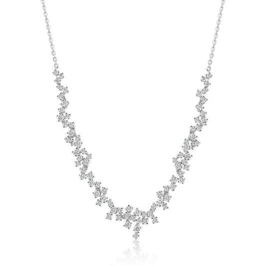 1.63ct Diamond Necklace in 14K White Gold 18"