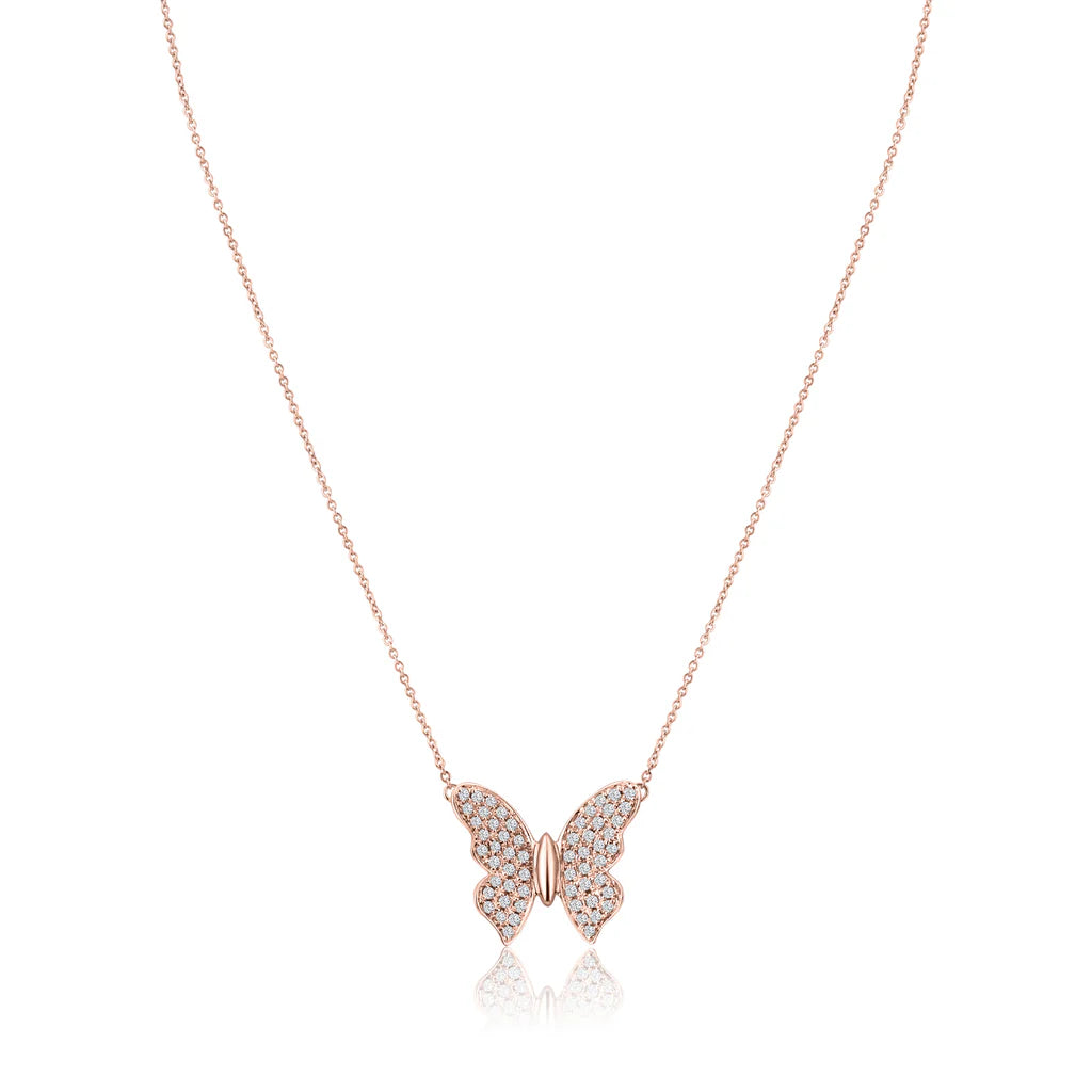 .26ct Diamond Butterfly Pendant in 14K Gold