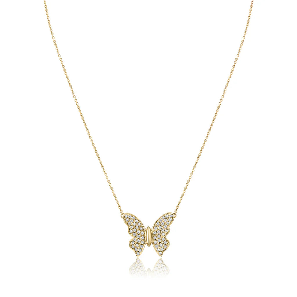 .26ct Diamond Butterfly Pendant in 14K Gold