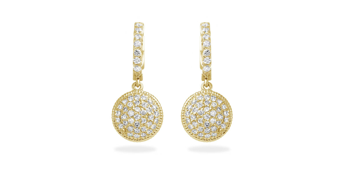 1.14ct Diamond Earrings in 14K Yellow Gold