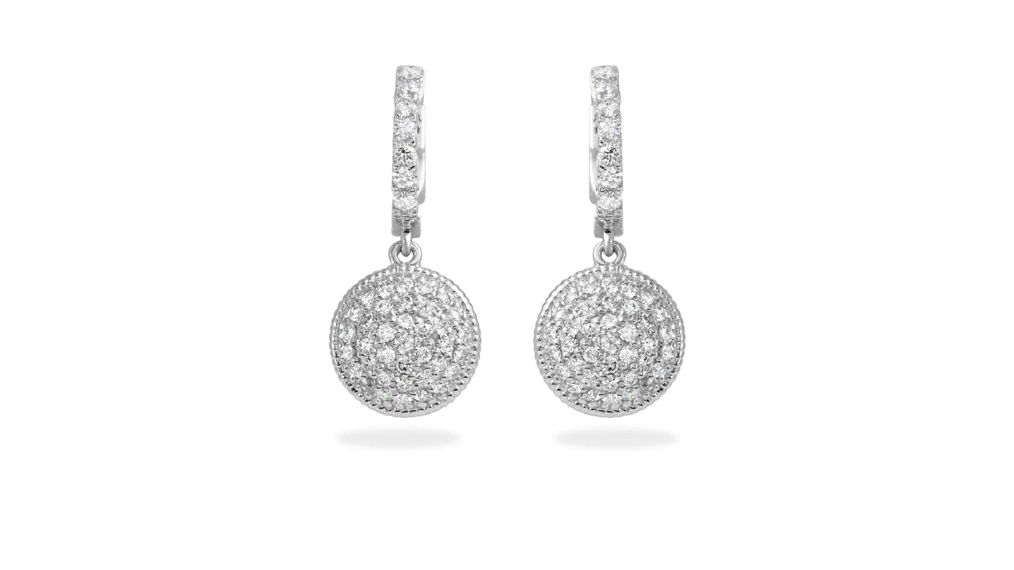 1.14ct Diamond Earrings in 14K White Gold