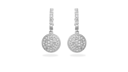 1.14ct Diamond Earrings in 14K White Gold