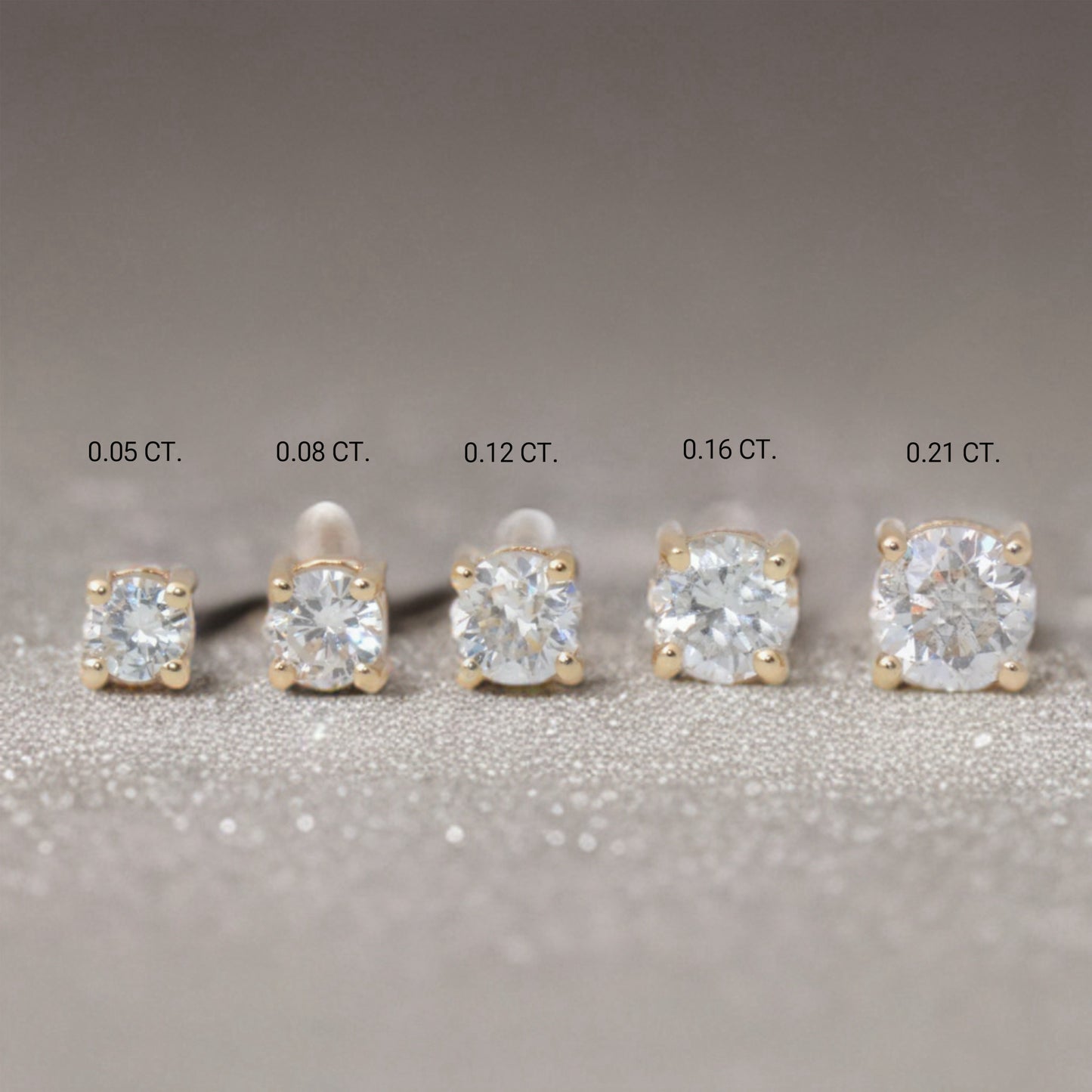 Custom Pronged Diamond Earring Studs of Various CT.’s