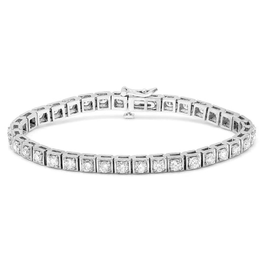 4.80ct Diamond Tennis Bracelet in 14K White Gold