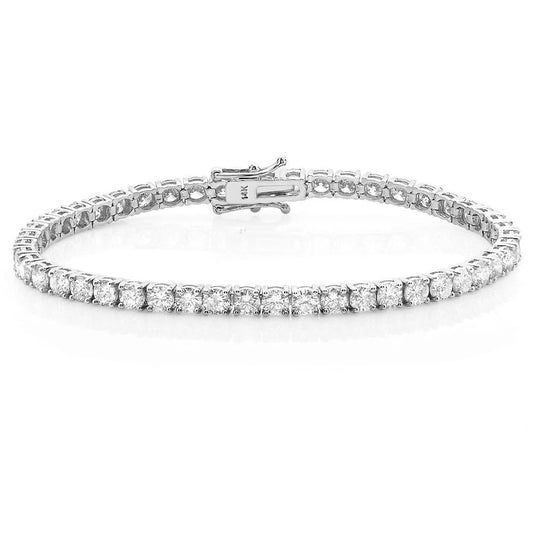 8.50ct Diamond Bracelet in 14K White Gold