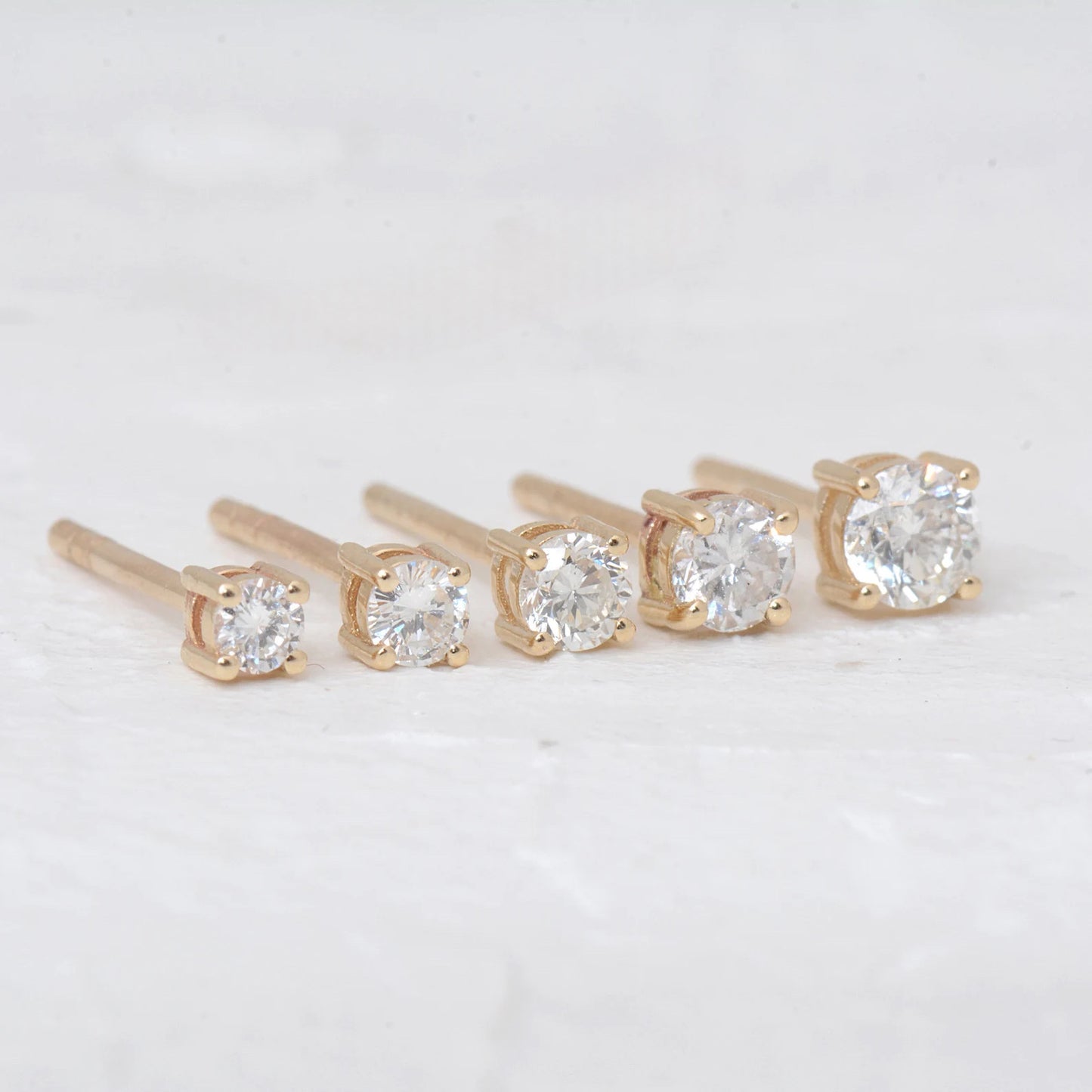 Custom Pronged Diamond Earring Studs of Various CT.’s