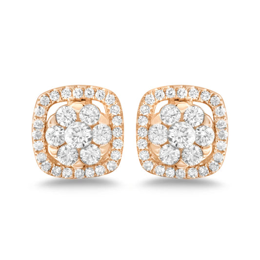 .43ct Diamond Stud Earrings in 14K Rose Gold