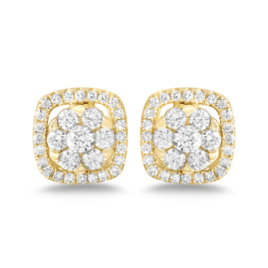 .43ct Diamond Stud Earrings in 14K Yellow Gold