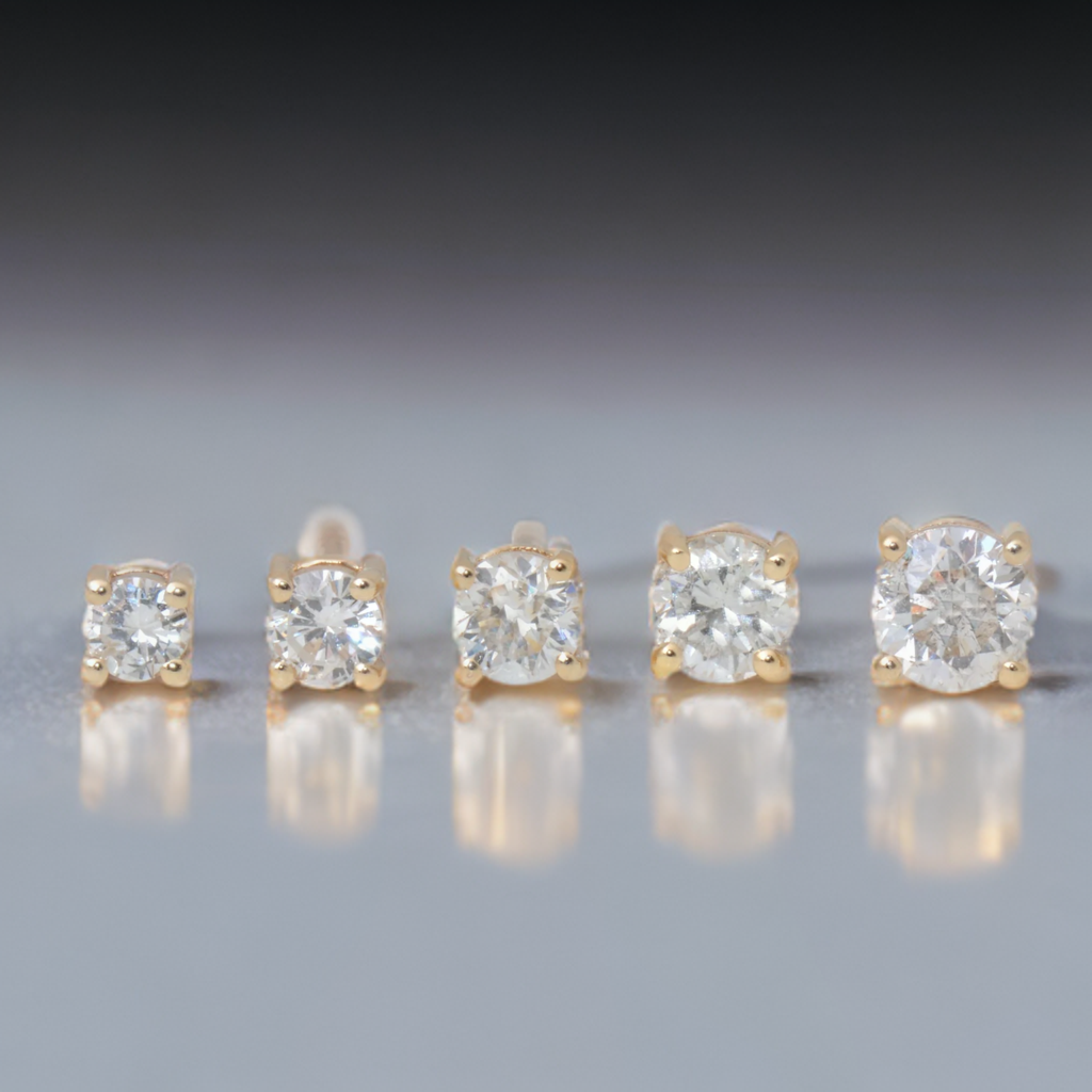 Custom Pronged Diamond Earring Studs of Various CT.’s