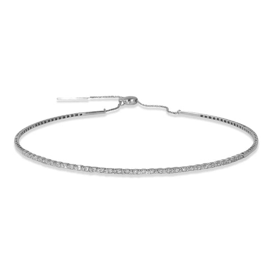 1.ct Diamond Chocker Necklace in 14K White Gold