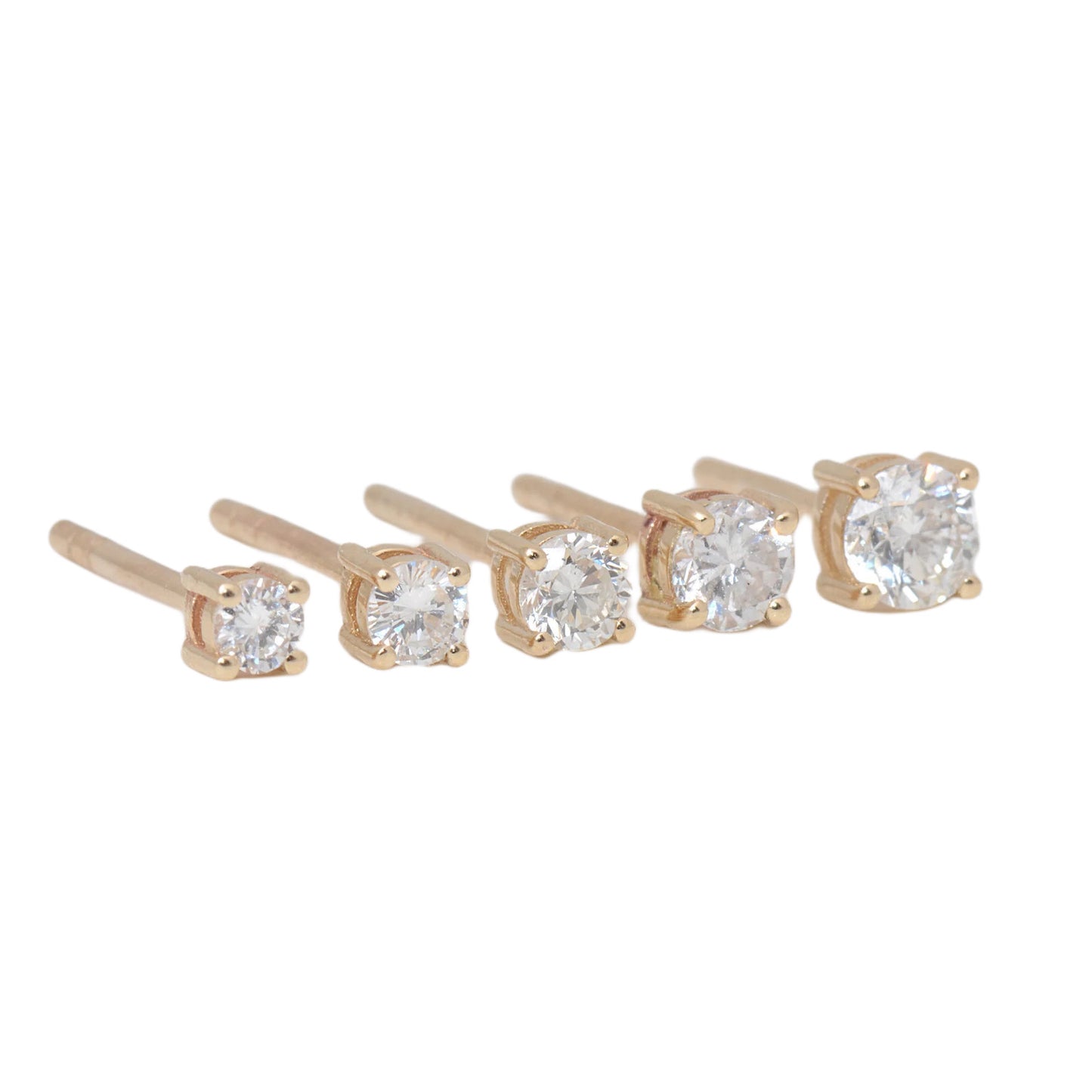 Custom Pronged Diamond Earring Studs of Various CT.’s