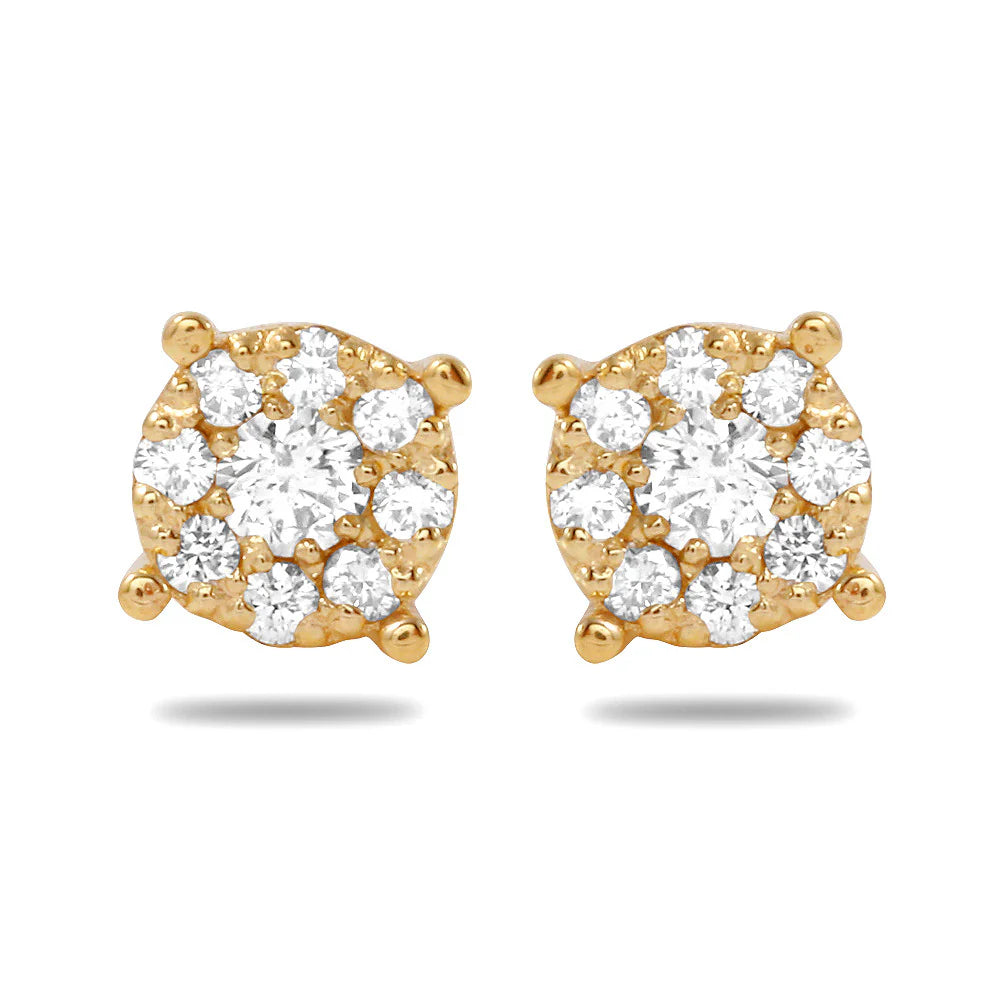 .24ct Diamond Stud Earrings in 14K Yellow Gold