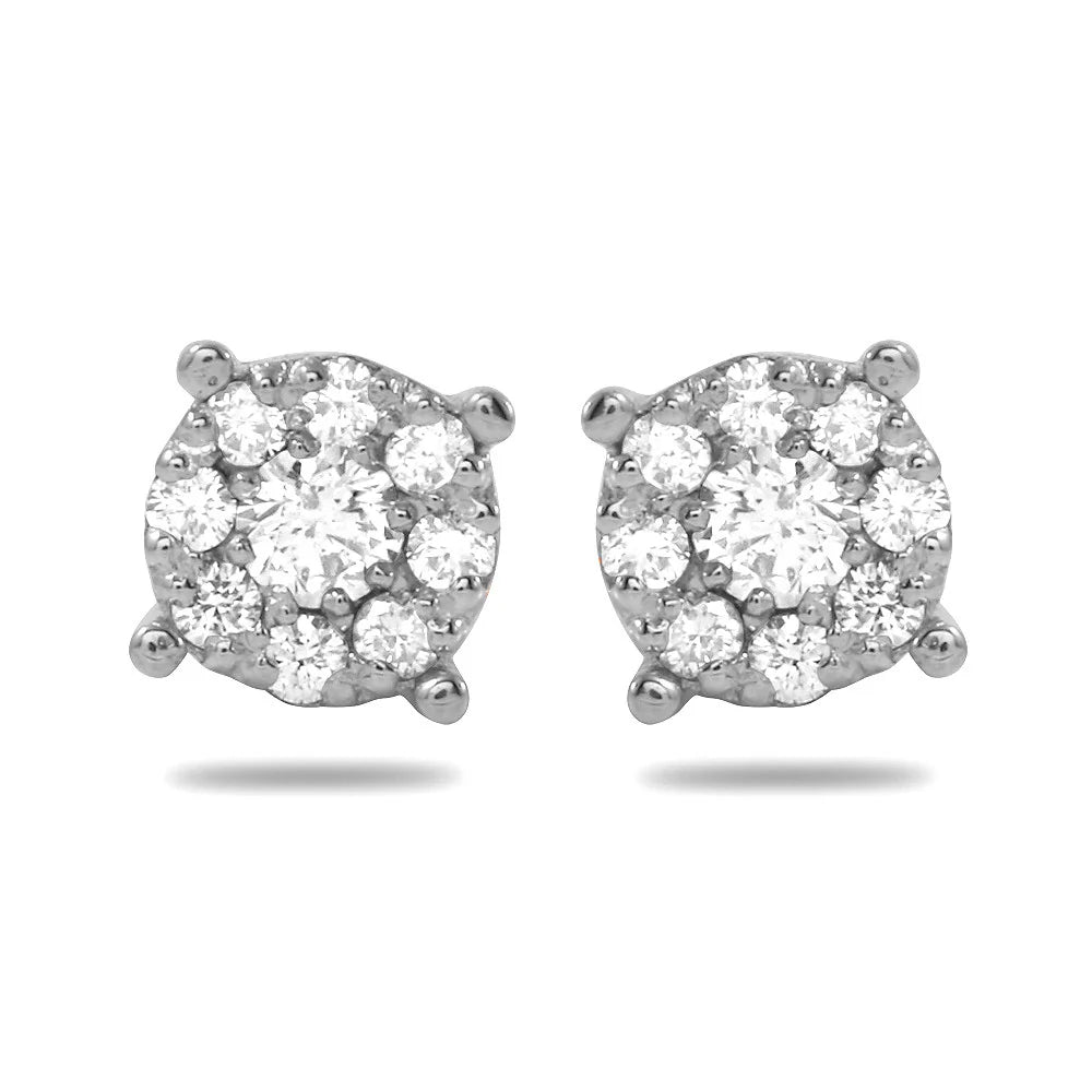 .24ct Diamond Stud Earrings in 14K White Gold