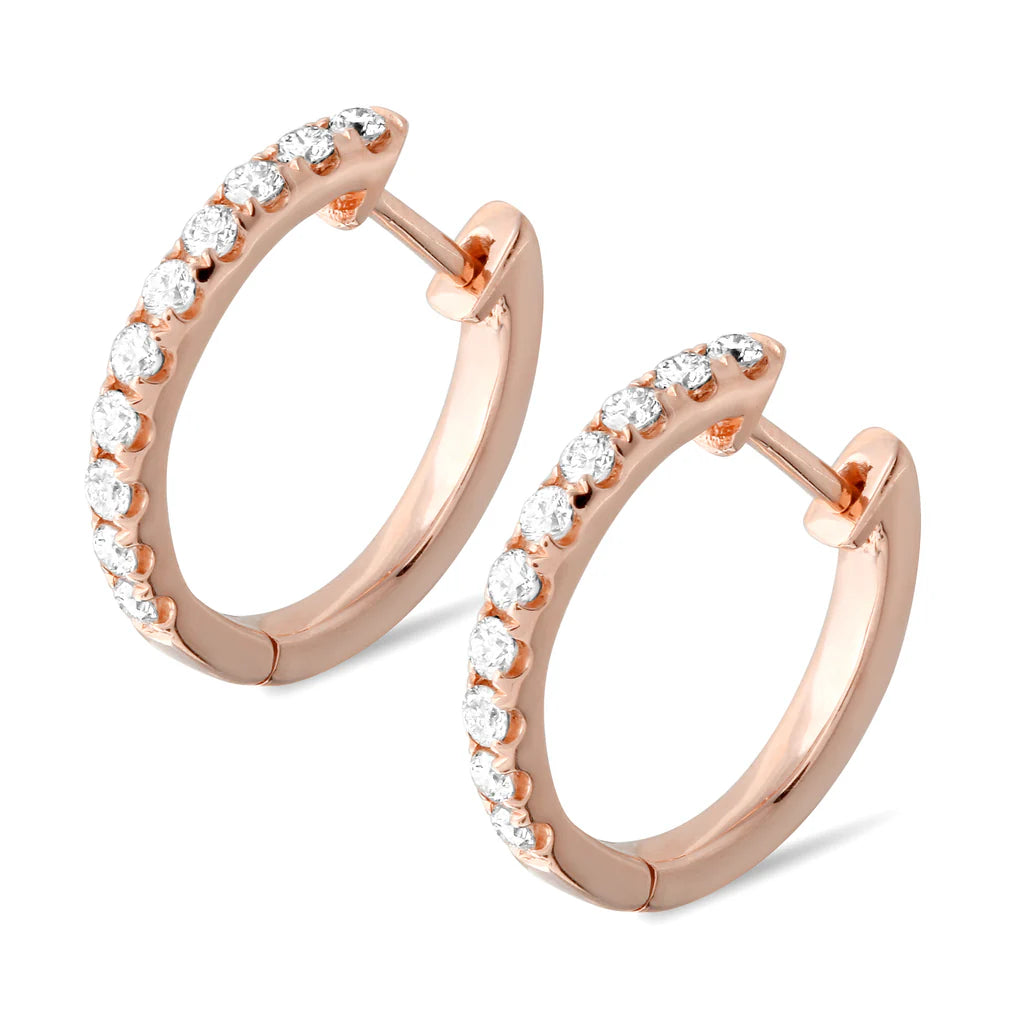 .48ct Diamond Hoop Earrings in 14K Gold