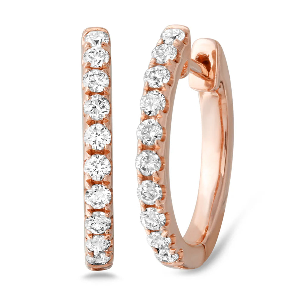 .48ct Diamond Hoop Earrings in 14K Gold