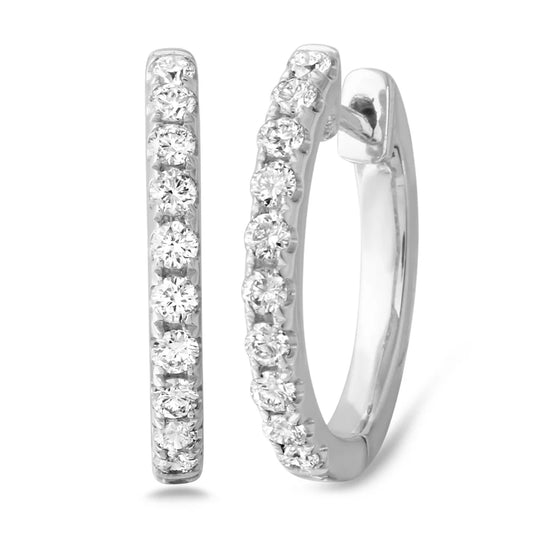 .48ct Diamond Hoop Earrings in 14K Gold