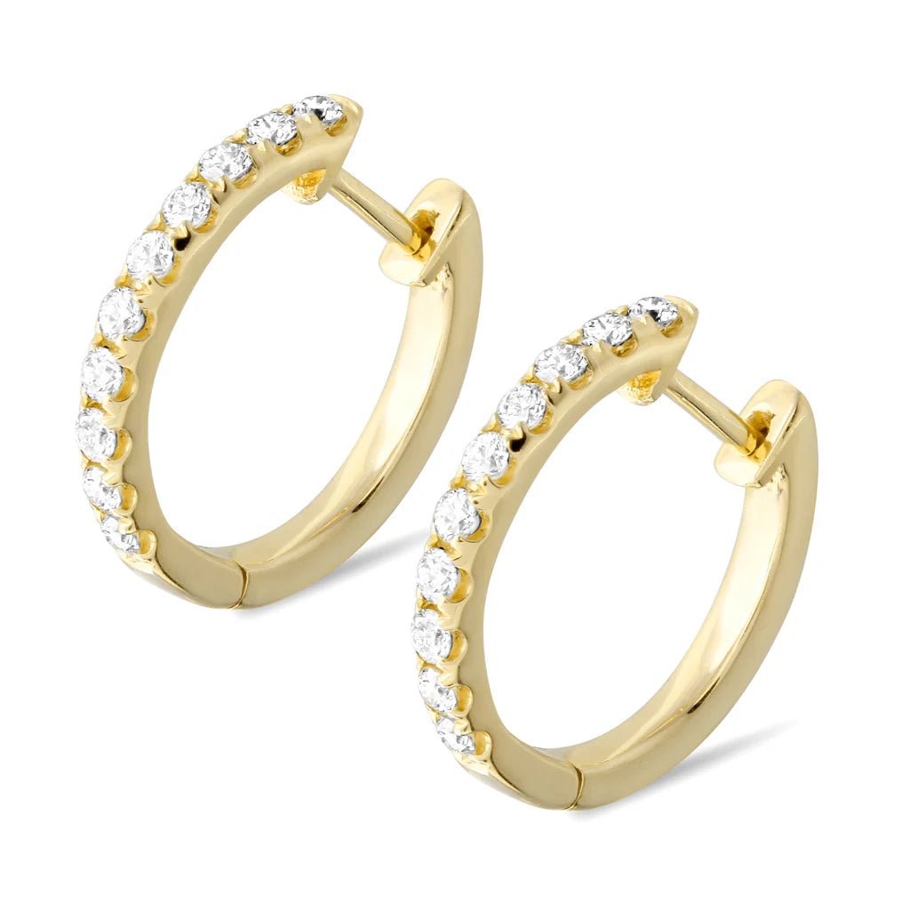 .48ct Diamond Hoop Earrings in 14K Gold