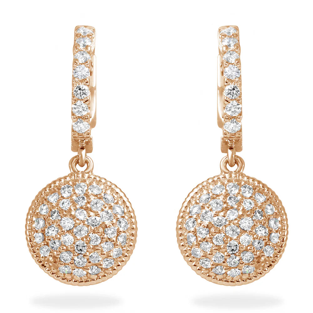 1.14ct Diamond Earrings in 14K Rose Gold