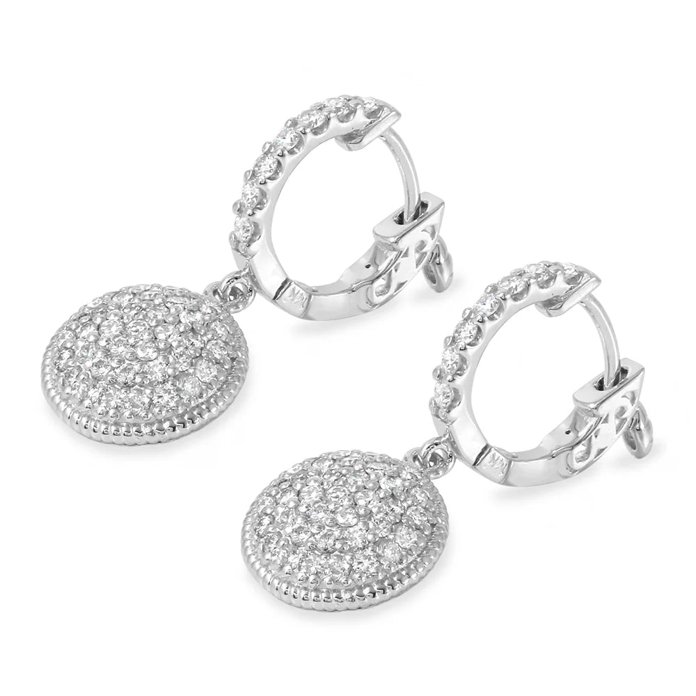 1.14ct Diamond Earrings in 14K White Gold