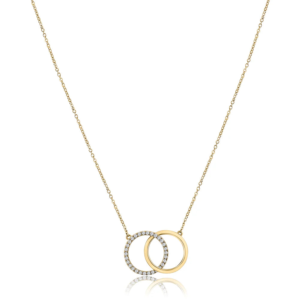 .23ct Diamond Interlocking Hoops Pendant in 14k Gold