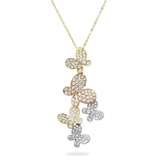 .64ct Diamond Butterfly Pendant in 14K Gold