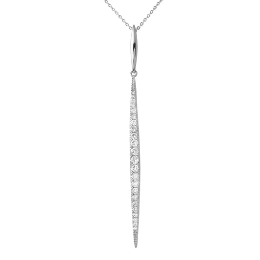 .30ct Diamond Icicle Drop Pendant in 14k White Gold