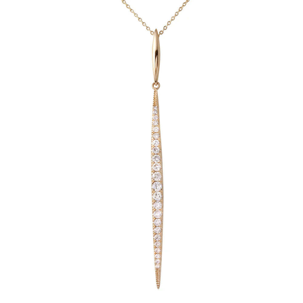 .30ct Diamond Icicle Drop Pendant in 14k Yellow Gold