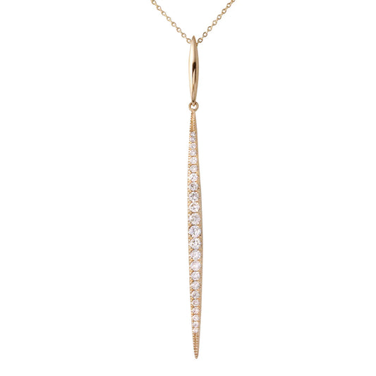 .30ct Diamond Icicle Drop Pendant in 14k Yellow Gold